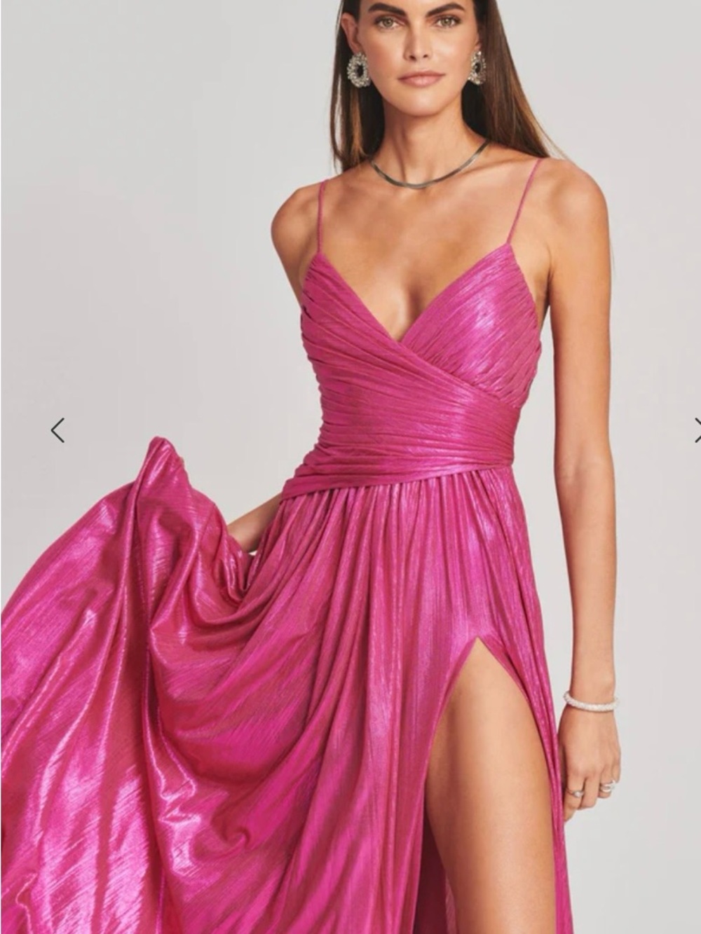 Retrofete Doss Dress - Hot Pink/Metallic - Picture 2 of 5